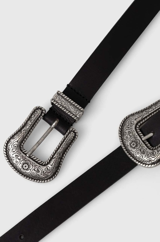 Kožený pásek Pepe Jeans SARA BELT PL020842 černá SS24