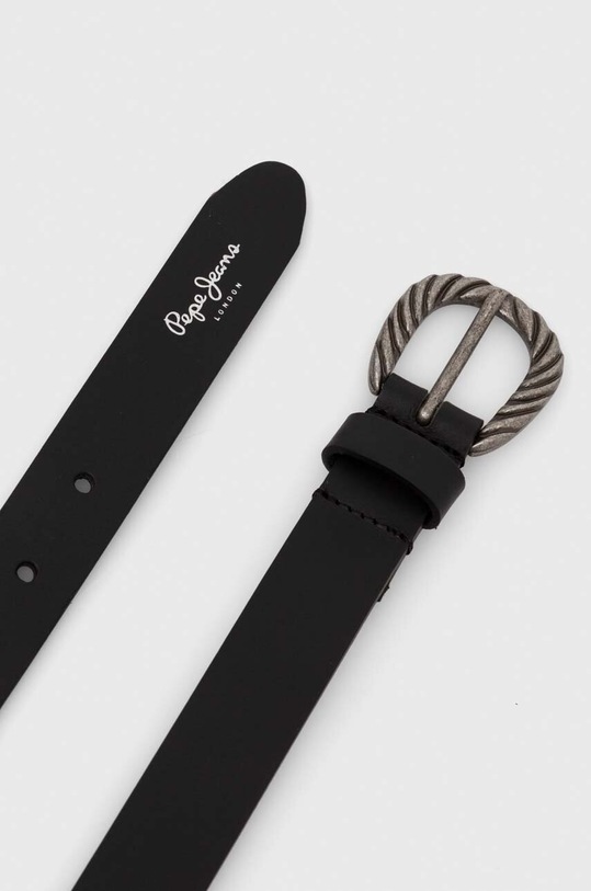 Pepe Jeans curea de piele PL020847 negru SS24