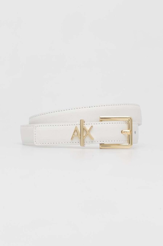 Armani Exchange curea de piele alb 941182.4R759