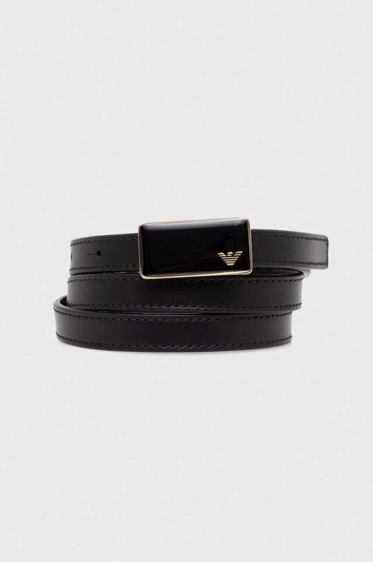 Emporio Armani pasek skórzany czarny Y3I375.YWZ5X