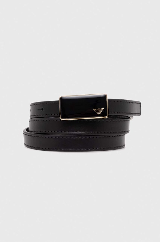 Emporio Armani curea de piele negru Y3I375.YWZ5X