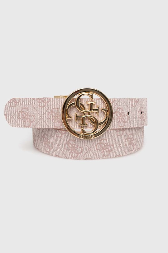 Guess pasek dwustronny NOELLE syntetyczny różowy BW9166.P4235