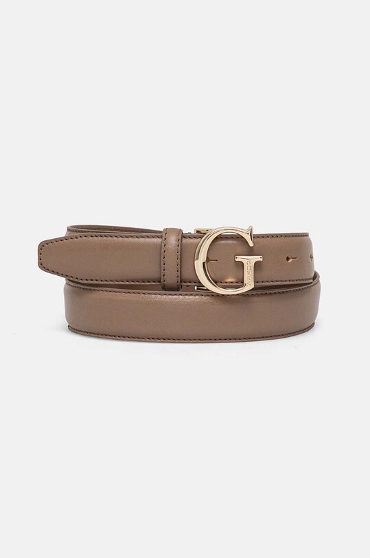 Кожаный ремень Guess бежевый BW9118.P4230