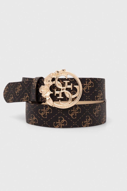 Guess cintura finta pelle fiore marrone BW9105.P4235