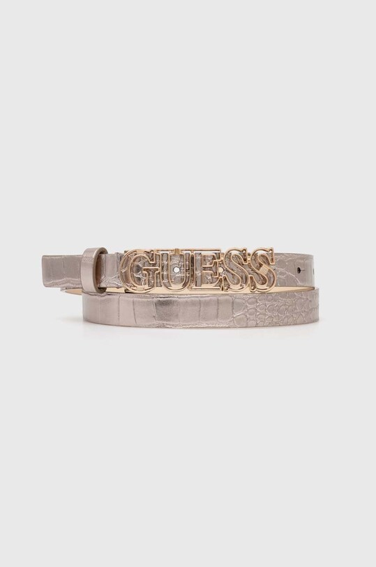 Guess pasek SESTRI imitacja skóry licowej srebrny BW9092.P4220