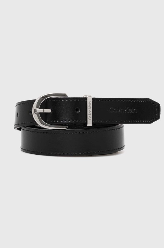 Кожаный ремень Calvin Klein Planet friendly чёрный K60K611924