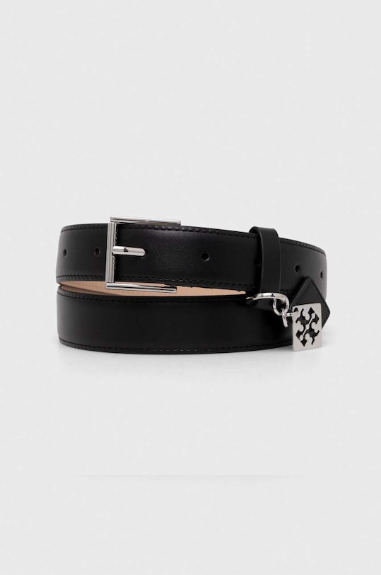Δερμάτινη ζώνη Tory Burch1" Swing μαύρο 155045.001