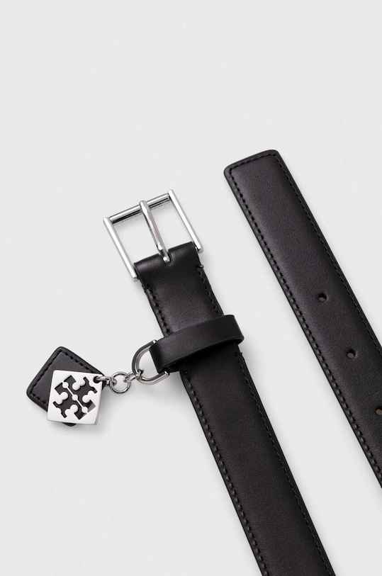 Δερμάτινη ζώνη Tory Burch1" Swing 155045.001 μαύρο SS24