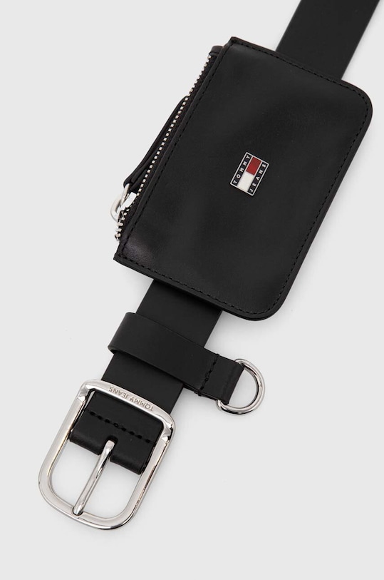 Akcesoria Tommy Jeans pasek skórzany AW0AW15964 czarny