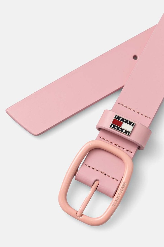 Кожен колан Tommy Jeans AW0AW16220 розов AW24