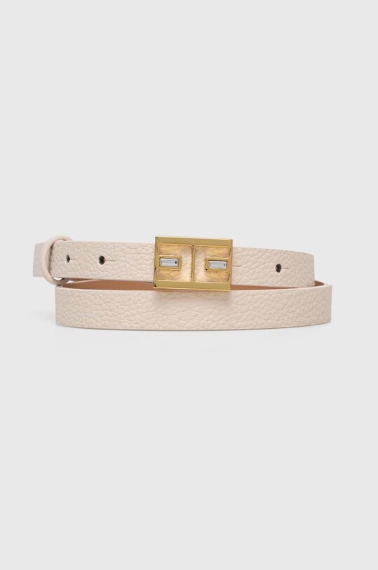 Elisabetta Franchi cintura finta pelle fiore beige CT05S42E2