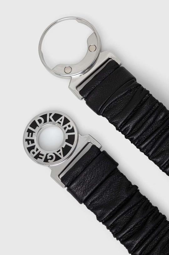 Δερμάτινη ζώνη Karl Lagerfeld 241W3103 μαύρο SS24