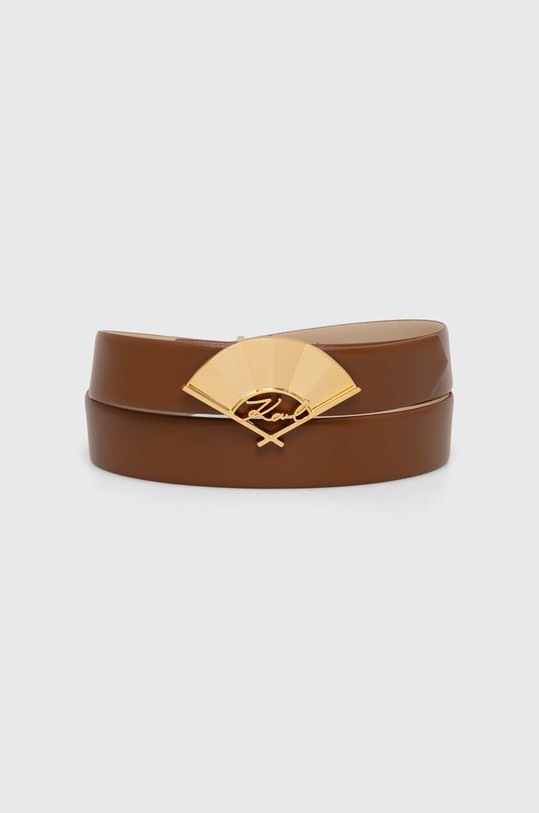 Karl Lagerfeld curea de piele Planet friendly maro 241W3104