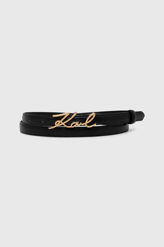 Karl Lagerfeld curea de piele Planet friendly negru 241W3105