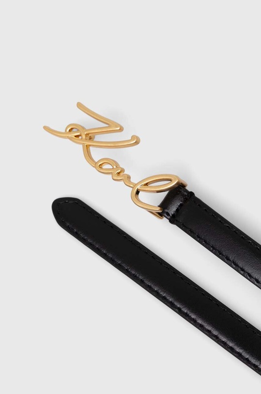 Karl Lagerfeld curea de piele 241W3105 negru AW24