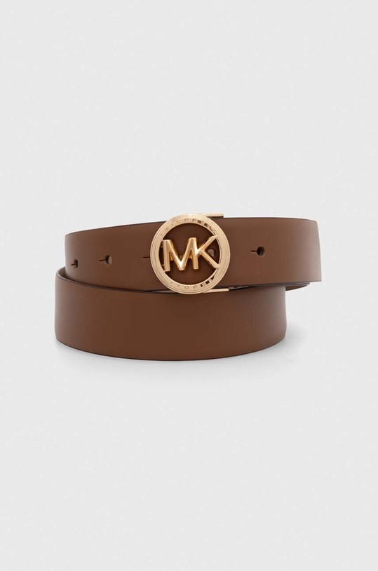 Ζώνη MICHAEL Michael Kors απομίμηση λείου δέρματος καφέ 559044