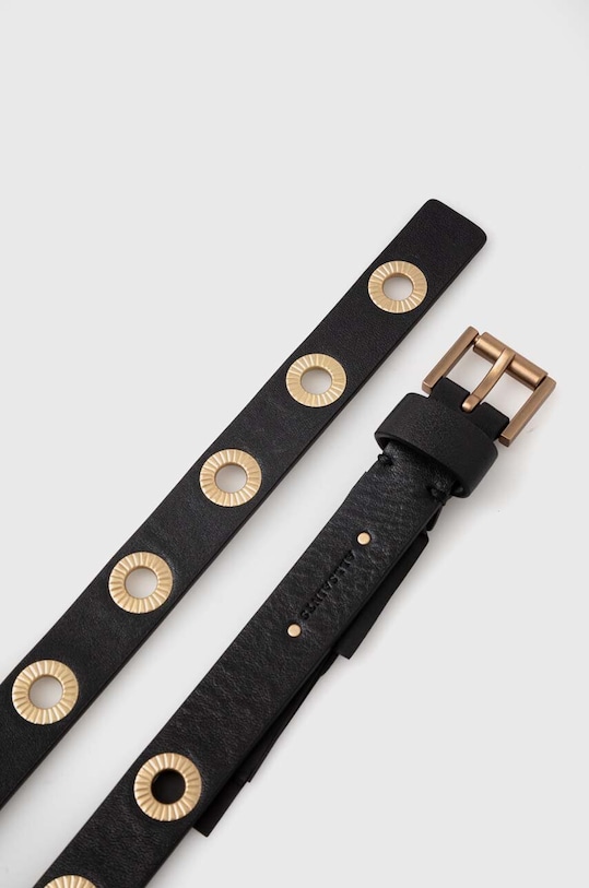 AllSaints pasek skórzany 29AS300732 czarny SS24