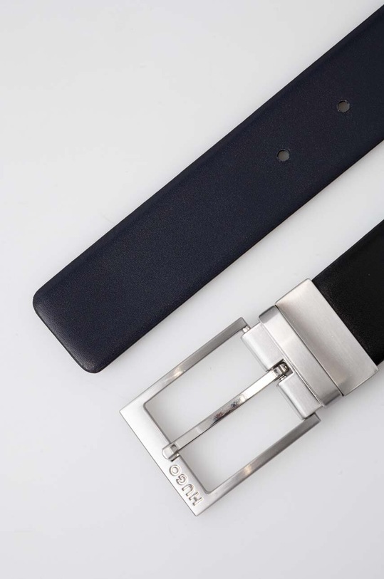 Αναστρέψιμη δερμάτινη ζώνη HUGO 50512720 μαύρο SS24