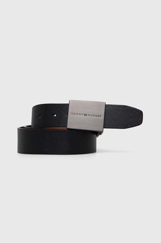 Tommy Hilfiger pasek skórzany dwustronny czarny AM0AM12063