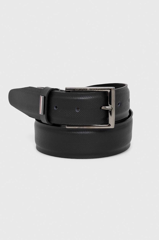 Tommy Hilfiger pasek skórzany czarny AM0AM12069