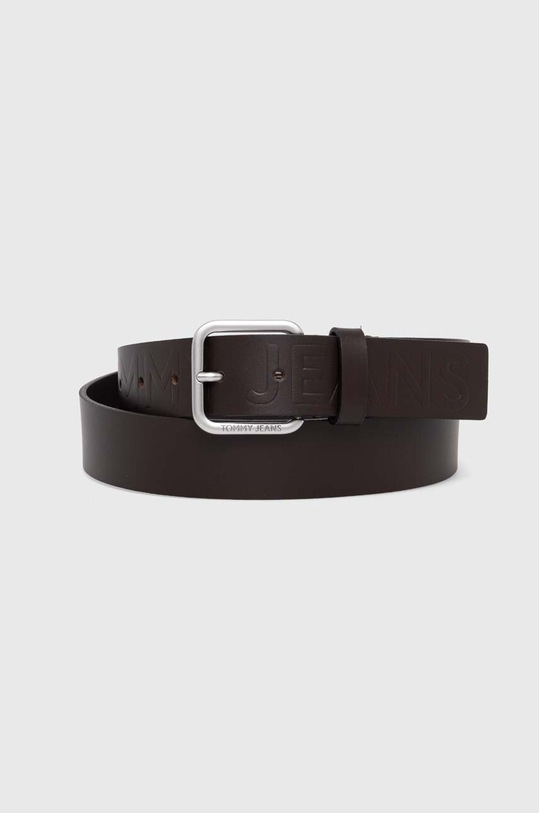 Tommy Jeans curea de piele maro AM0AM12044