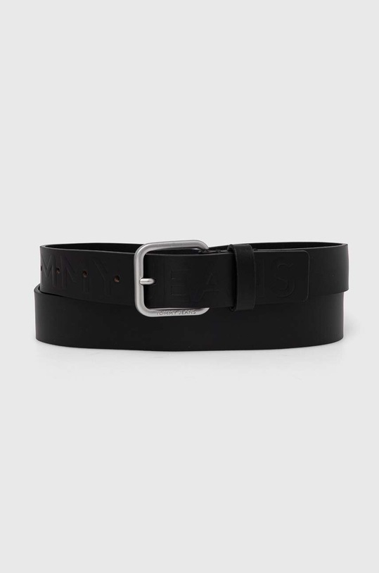 Tommy Jeans curea de piele negru AM0AM12044