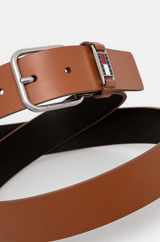 Tommy Jeans pasek skórzany AM0AM12045 brązowy AW24