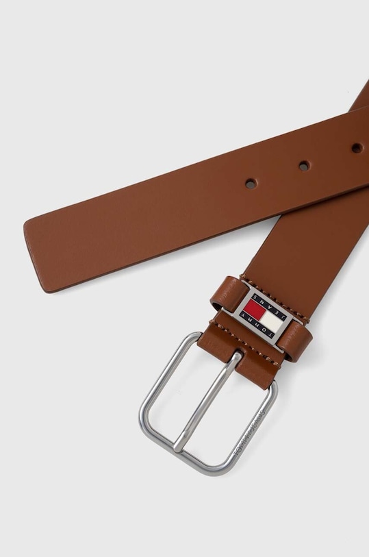 Kožený pásek Tommy Jeans AM0AM12045 hnědá AW24