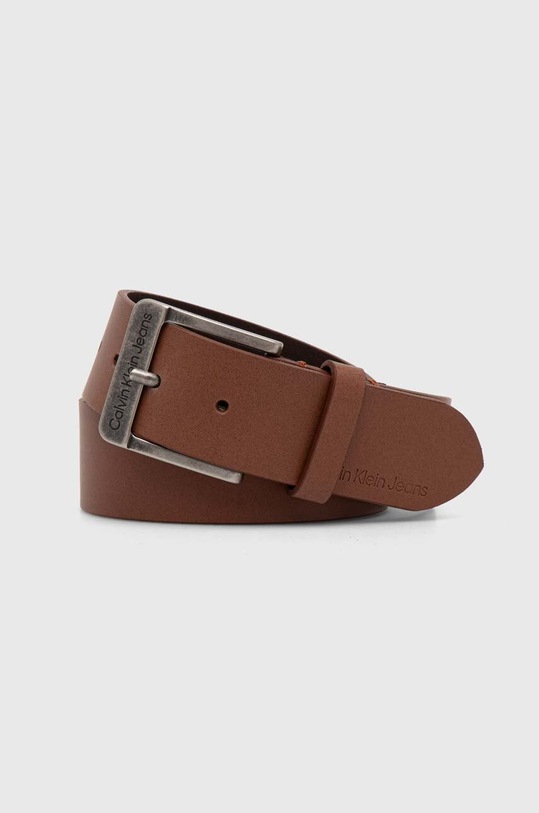 Δερμάτινη ζώνη Calvin Klein Jeans Planet friendly καφέ K50K511412