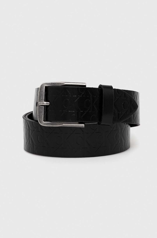 Kožený opasok Calvin Klein Jeans Planet friendly čierna K50K511518