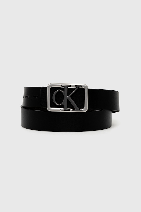 Obojstranný opasok Calvin Klein Jeans imitácia kože čierna K50K511519