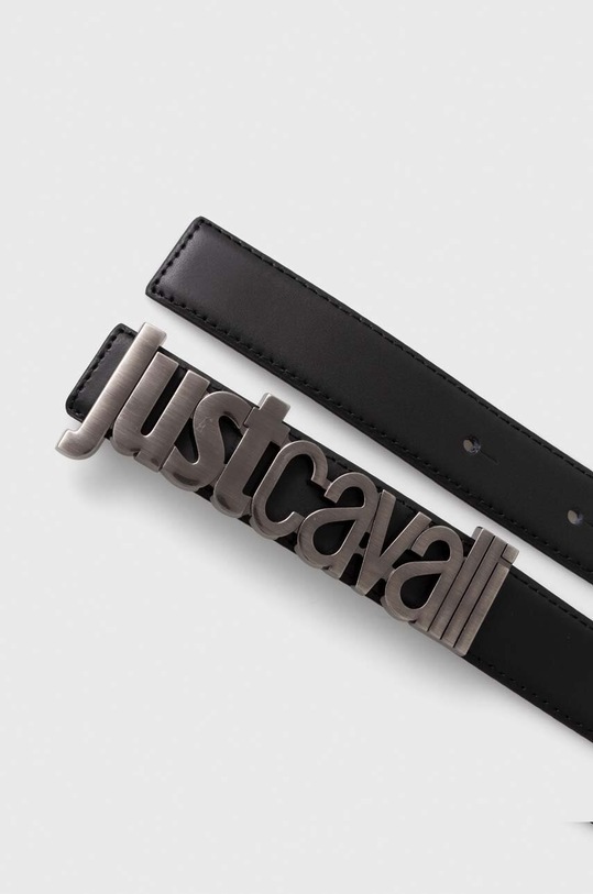 Just Cavalli pasek skórzany 76QA6F30.ZP296 czarny SS24