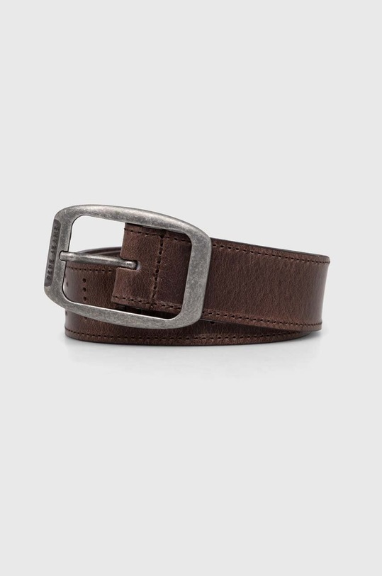 Pepe Jeans curea de piele Planet friendly maro PM021018