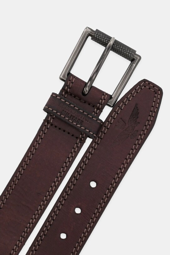 Aeronautica Militare cintura in pelle scamosciata CP237PL181 marrone SS25