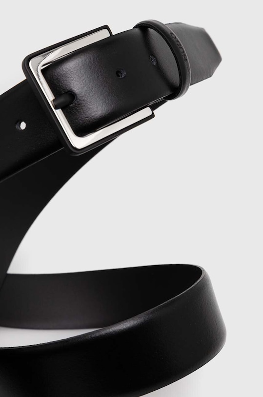 Kožený pásek HUGO 50516554 černá SS24