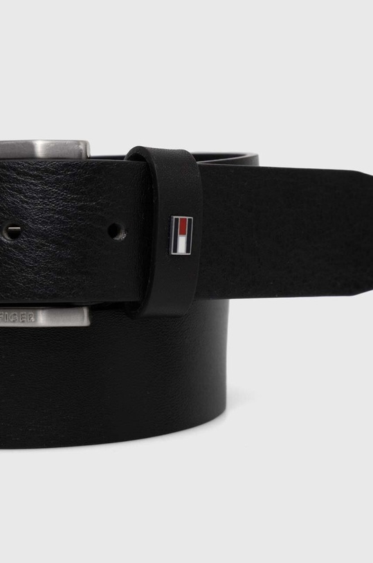 Tommy Hilfiger curea de piele AM0AM12166 negru SS24