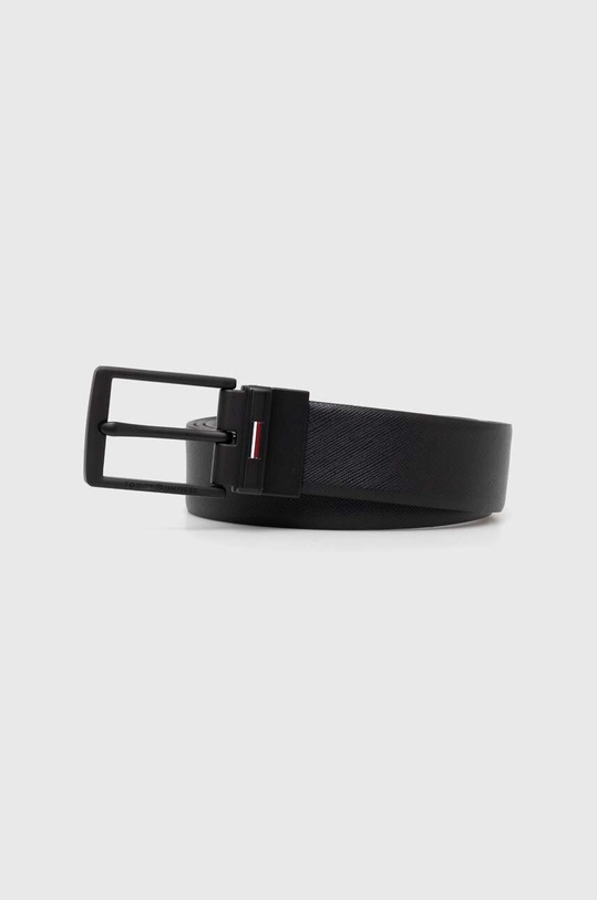 Oboustranný kožený pásek Tommy Hilfiger černá AM0AM12178
