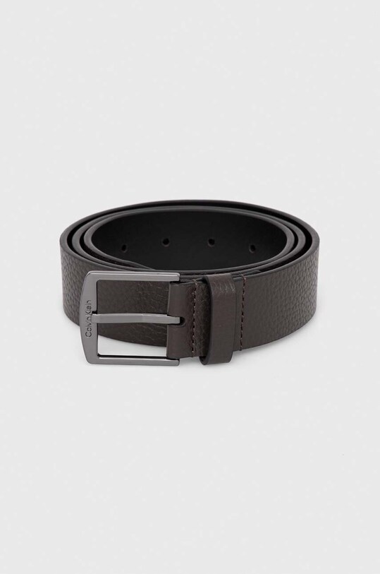Шкіряний ремінь Calvin Klein Planet friendly коричневий K50K511571