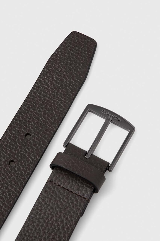 Δερμάτινη ζώνη Calvin Klein K50K511571 καφέ SS24