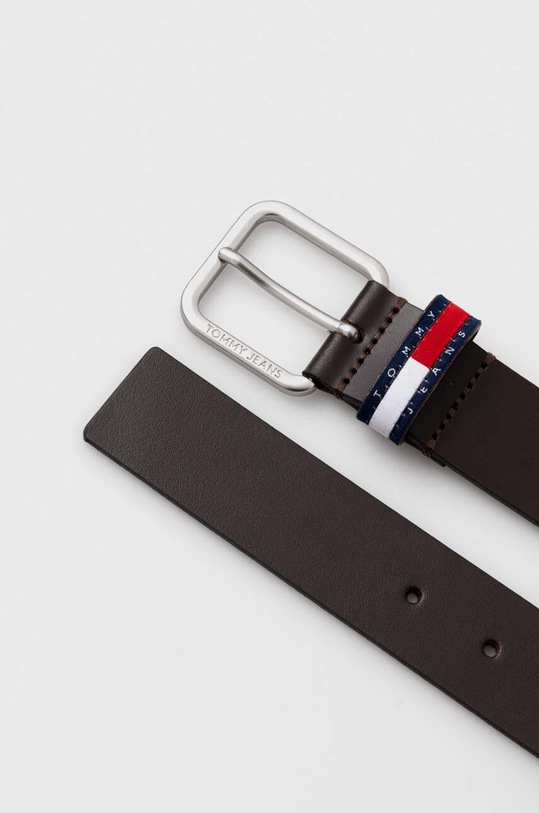 Tommy Jeans pasek skórzany AM0AM12337 brązowy SS24