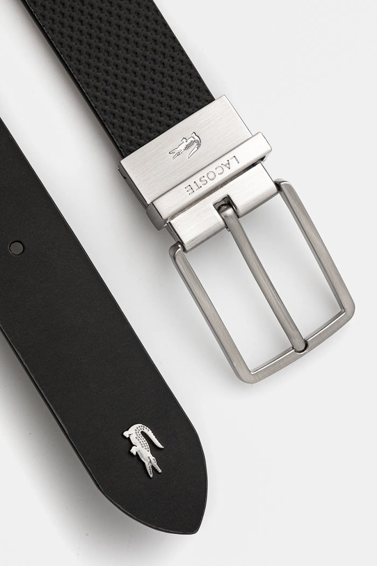 Lacoste pasek skórzany dwustronny RC4085 szary SS25