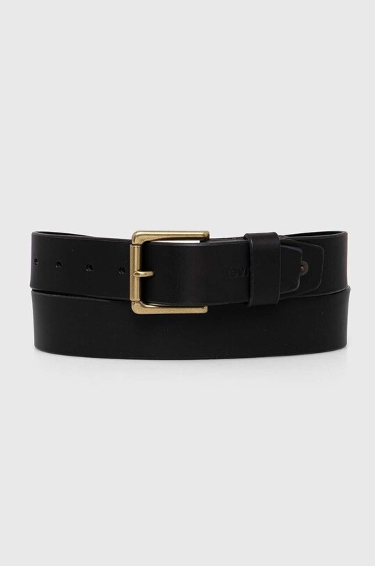 Шкіряний ремінь Levi's чорний D7725.0001