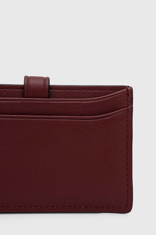 Шкіряний чохол на банківські карти Polo Ralph Lauren 427919882 бордо SS24