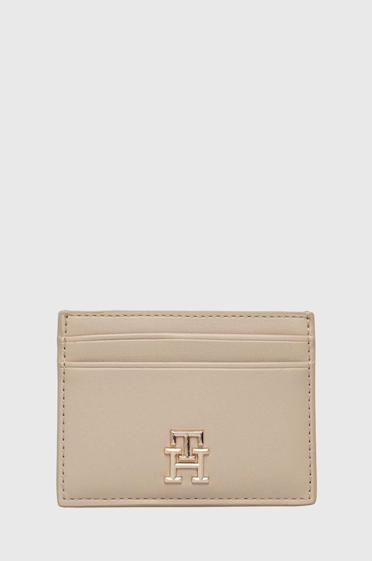 Tommy Hilfiger portfel etui na karty beżowy AW0AW15751