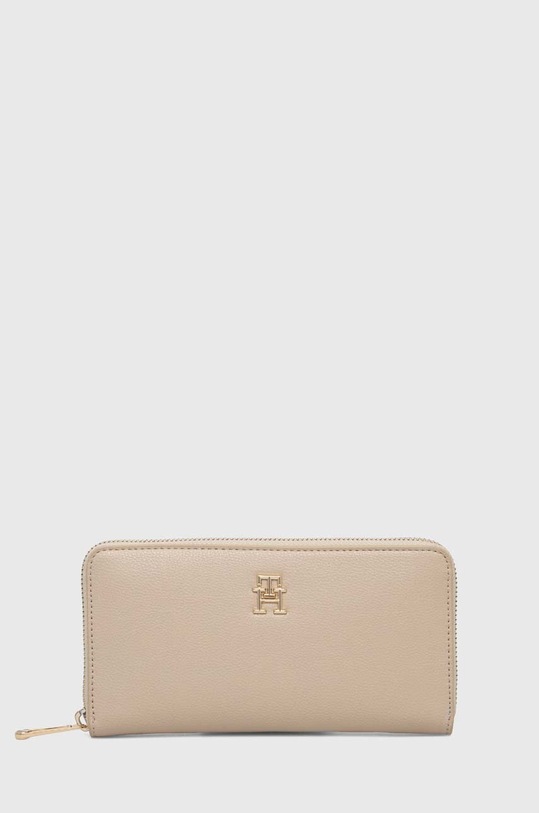 Гаманець Tommy Hilfiger імітація лицьової шкіри бежевий AW0AW16093