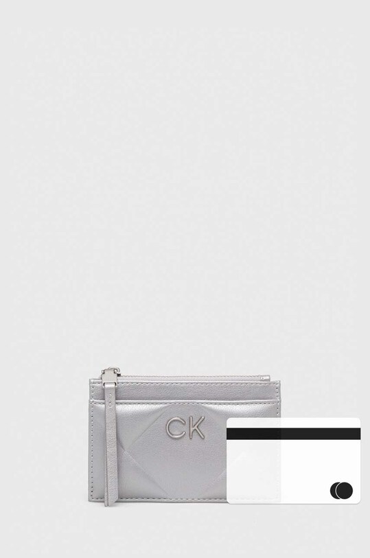 Calvin Klein portfel srebrny K60K611371