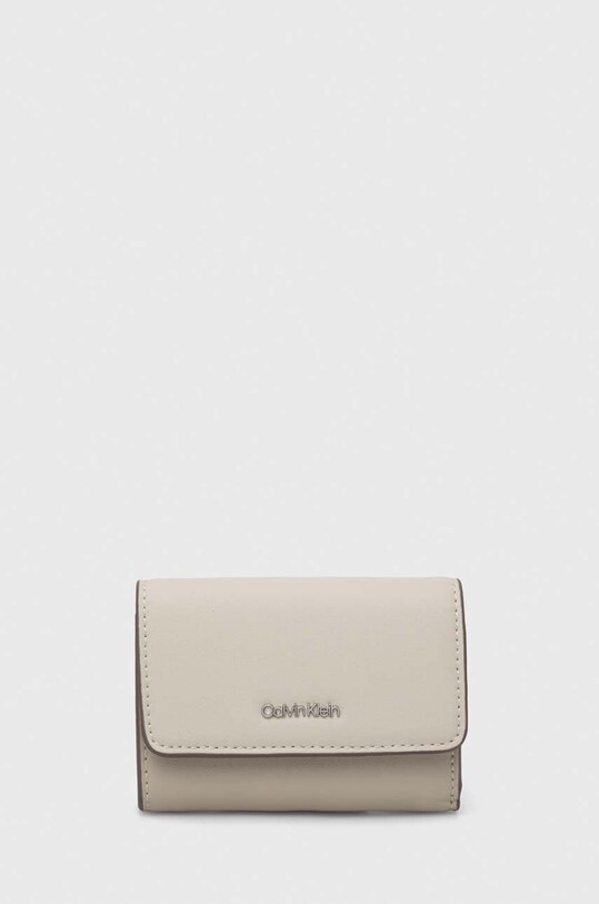 Calvin Klein portfel imitacja skóry licowej beżowy K60K611435
