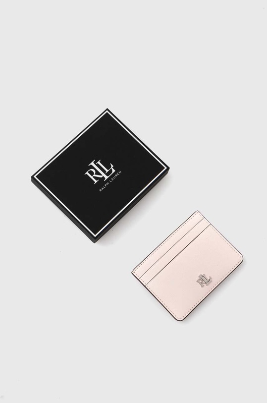 Kiegészítők Lauren Ralph Lauren bőr kártya tok 432876732 rózsaszín