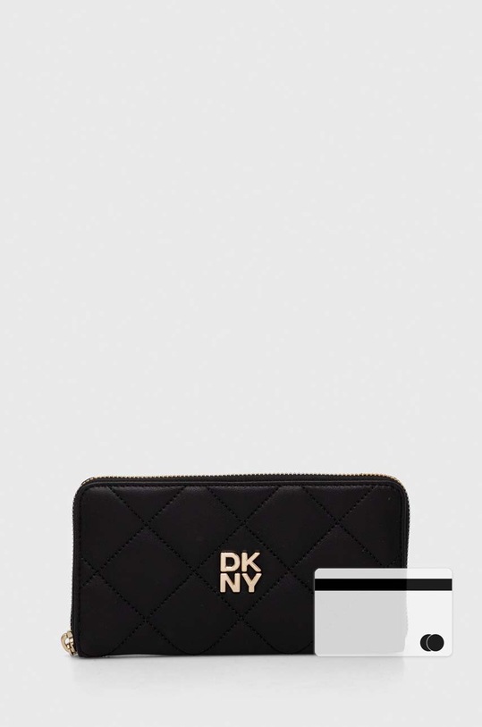 Dkny portfel skórzany czarny R411BB84