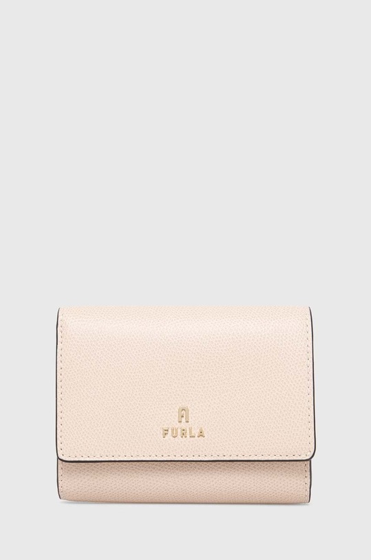 Usnjena denarnica Furla Camelia Zrnato usnje bež WP00325.ARE000.B4L00